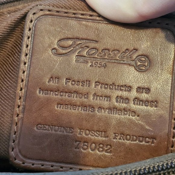 Fossil‎ Brown Straw Rattan Woven Bohemian Shoulder Bag Wooden Handles 11 X 8 - Picture 6 of 12